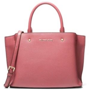 ARIELLE MEDIUM PEBBLED FAUX LEATHER SATCHEL NWT MICHAEL KORS